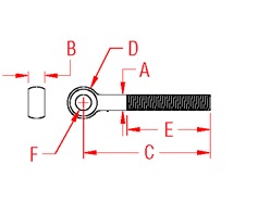 Custom Rod End Line Drawing